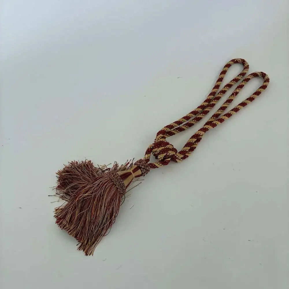 Traditional Burgundy and Gold Tassel Curtain Tieback